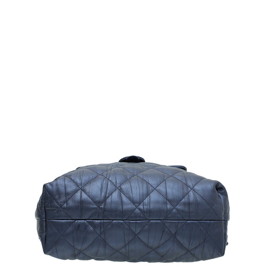 Chanel Blue CC Iridescent Quilted Backpack Bag