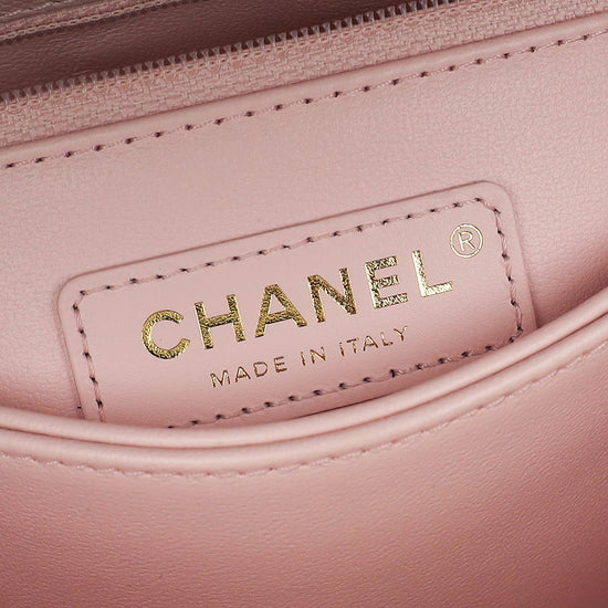 Chanel Light Pink Coco Handle Small Bag