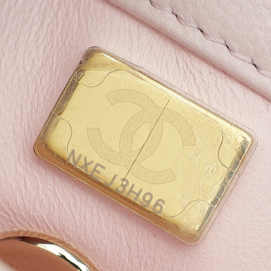 Chanel Light Pink Coco Handle Small Bag