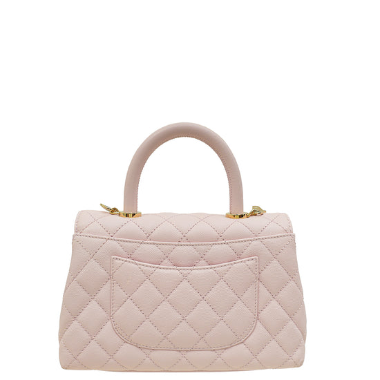 Chanel Light Pink Coco Handle Small Bag