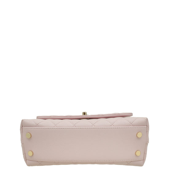 Chanel Light Pink Coco Handle Small Bag