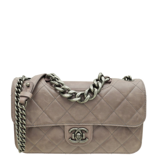 Chanel Gray Violet Perfect Edge Flap Bag