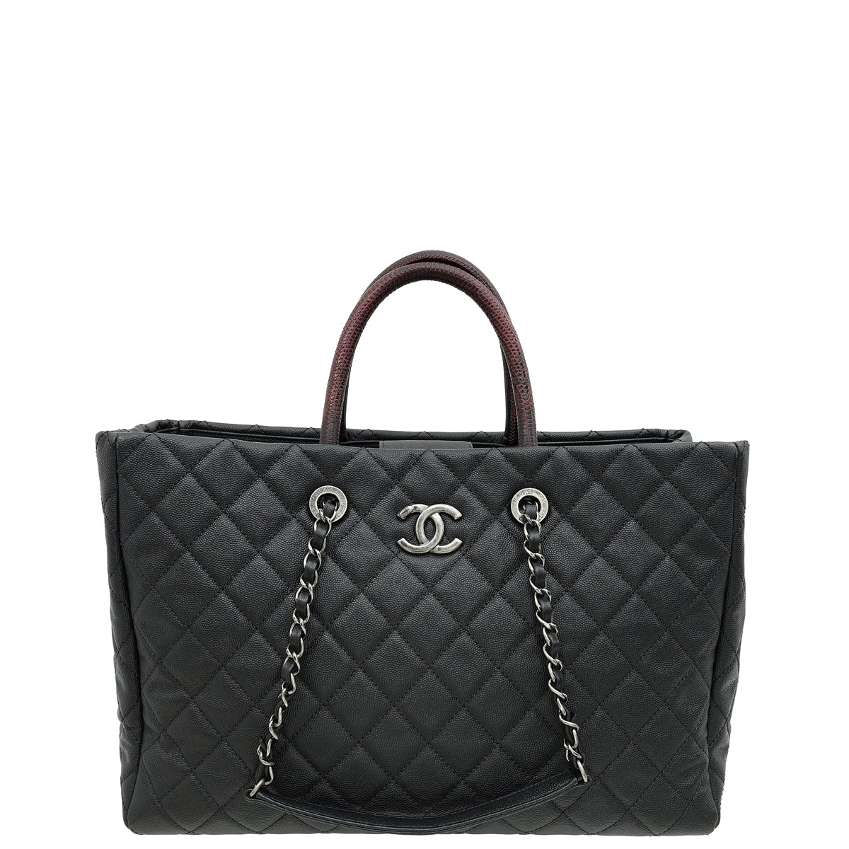 Chanel Black Coco Handle Shopping Tote Bag