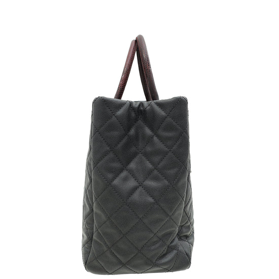 Chanel Black Coco Handle Shopping Tote Bag