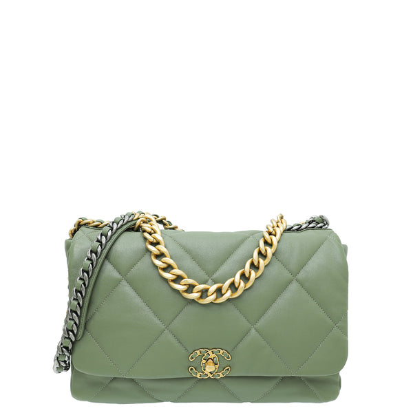 Light green chanel online bag