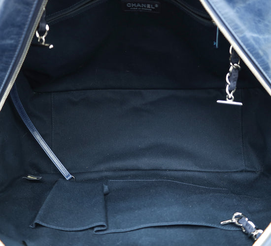 Chanel Small Deauville Bowling Bag - Blue Shoulder Bags, Handbags