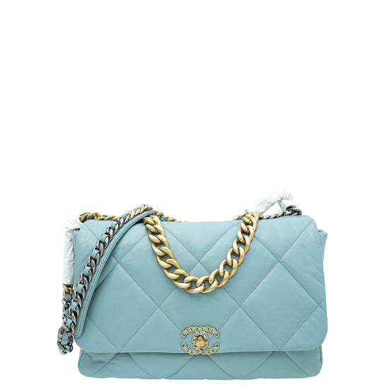 Chanel Light Blue 19 Maxi Flap Bag