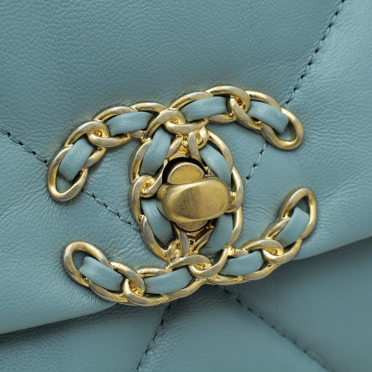 Chanel Light Blue 19 Maxi Flap Bag