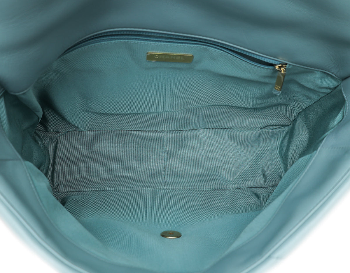 Chanel Light Blue 19 Maxi Flap Bag