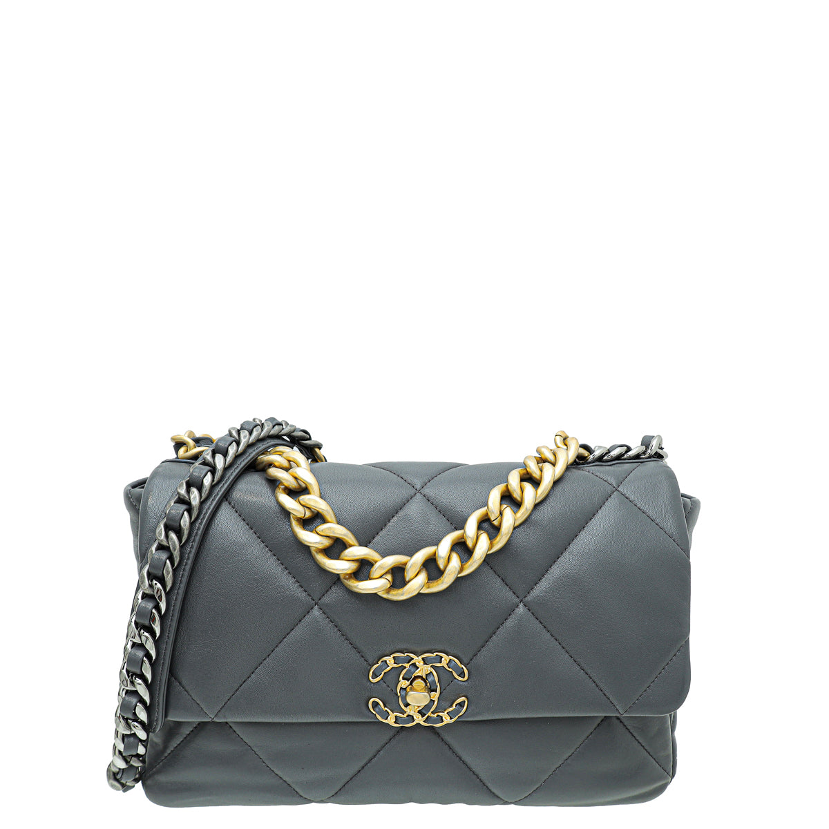 Chanel Grey 19 Flap Large Bag – The Closet