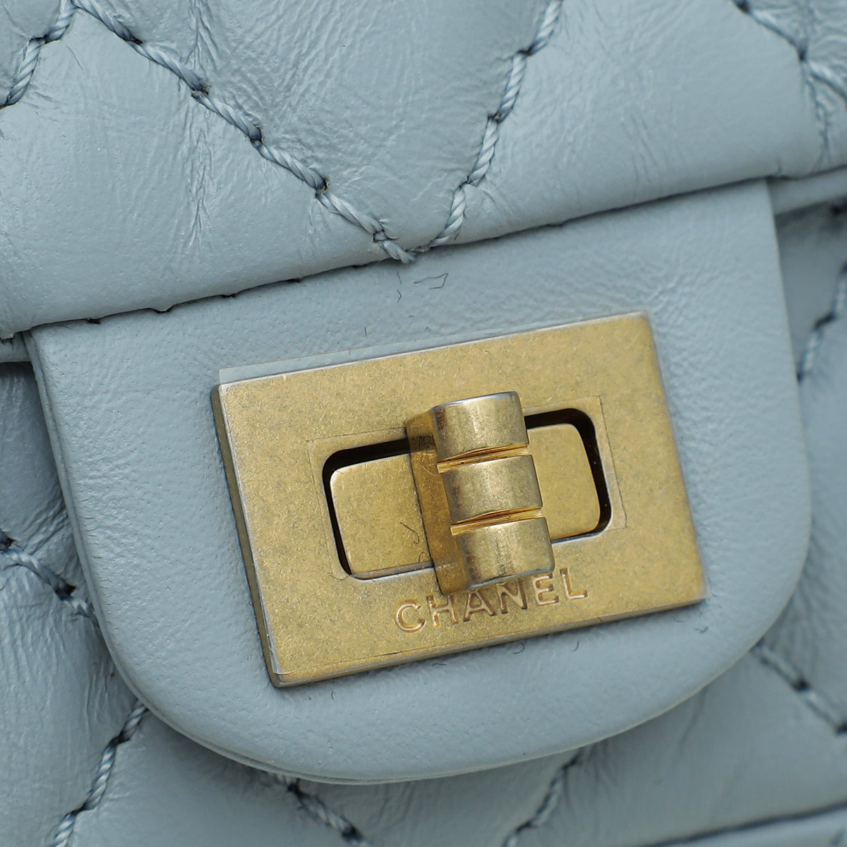 Chanel Light Blue Crinkled Reissue Waist Bag