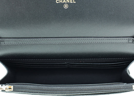 Chanel Black CC Bow Chain Wallet on Chain