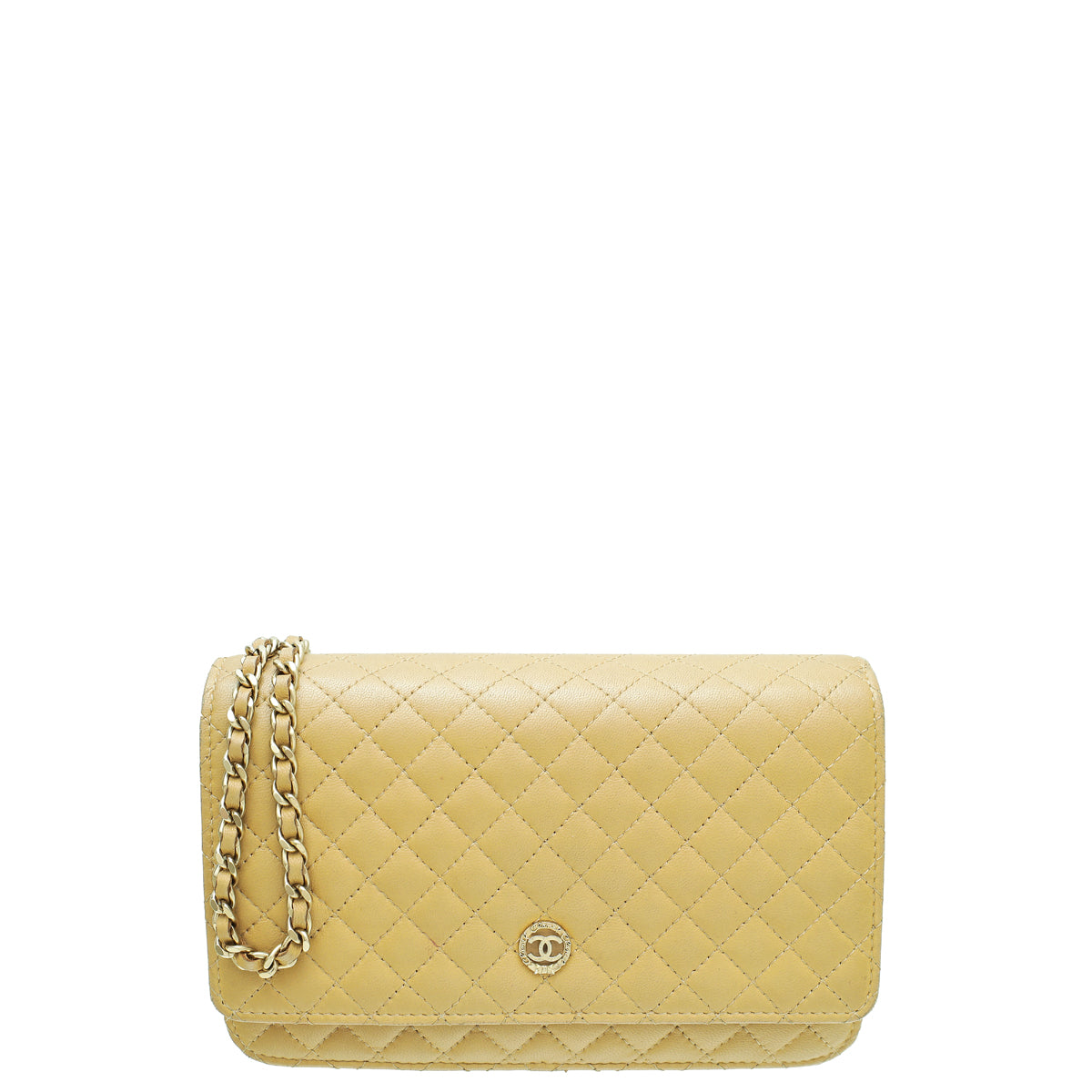 Chanel Beige Crest Wallet on Chain-Chanel-THE CLOSET