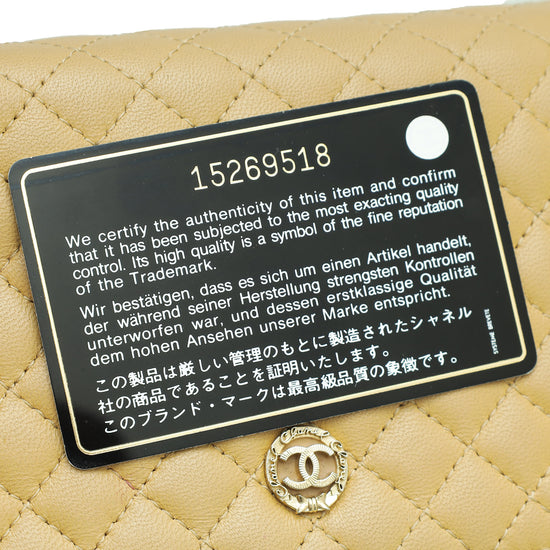 Chanel Beige Crest Wallet on Chain