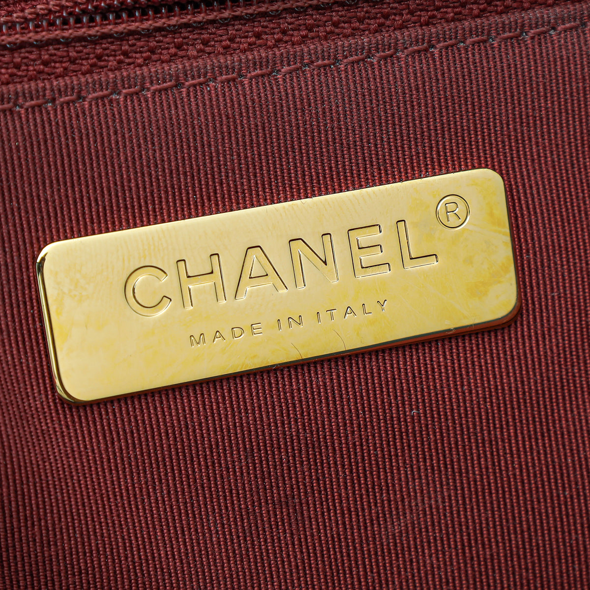 Chanel Burgundy CC Chain Infinity Top Handle Small Bag