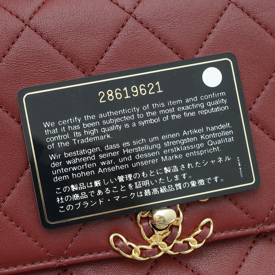 Chanel Burgundy CC Chain Infinity Top Handle Small Bag – The Closet