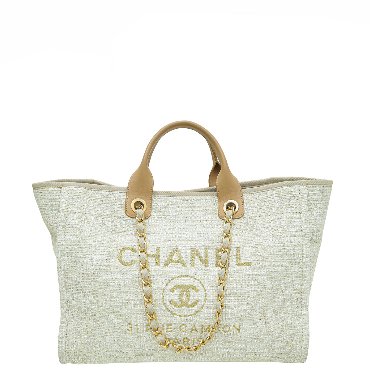 Chanel Navy Blue Denim Large Deauville Shopping Tote Chanel | The Luxury  Closet