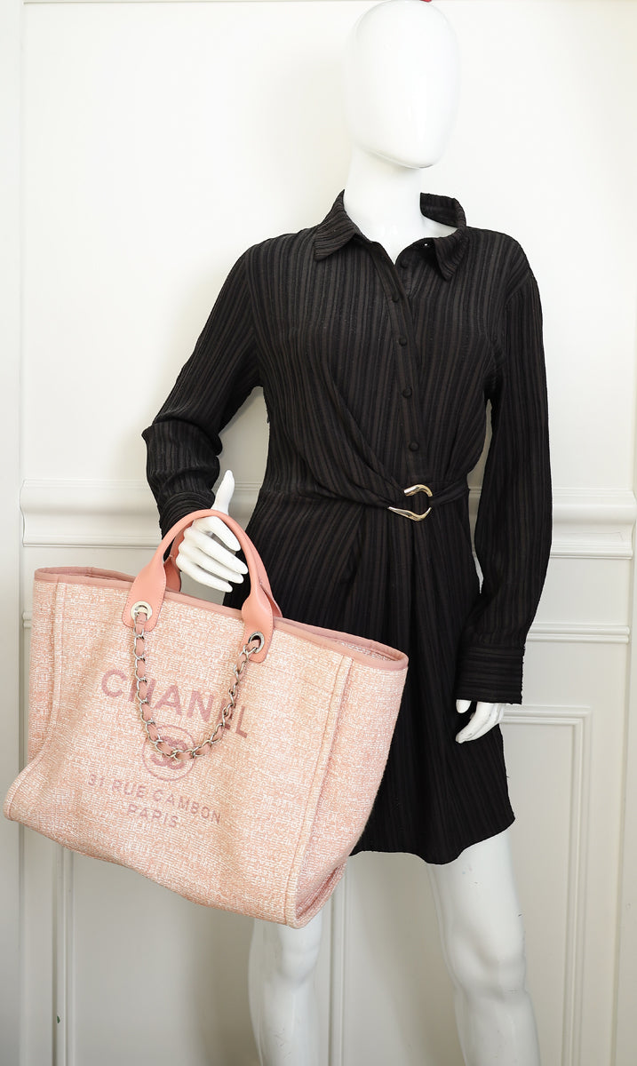 Chanel Pink Deauville Tote Bag – THE CLOSET
