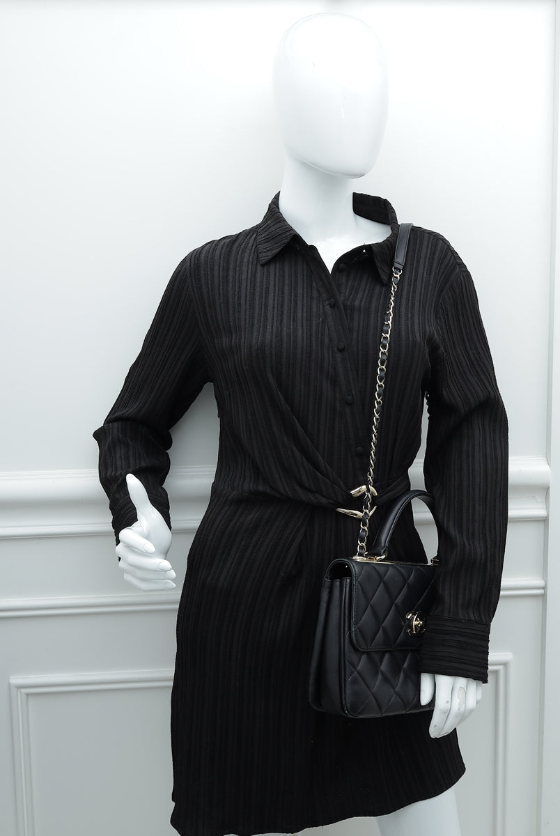 Chanel Black CC Trendy Top Handle Small Bag