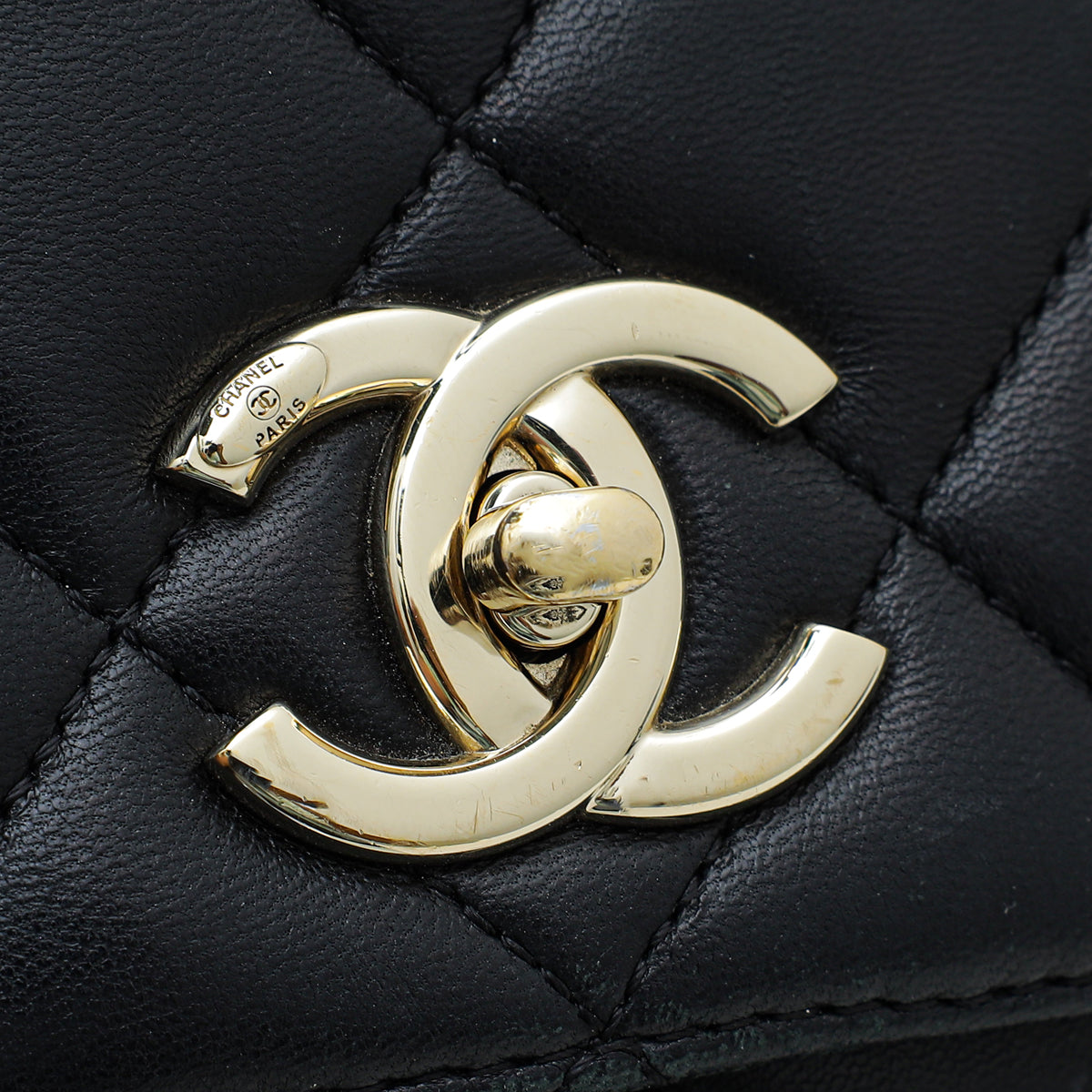 Chanel Double Zip Clutch with Chain Quilted Lambskin Black 113338108