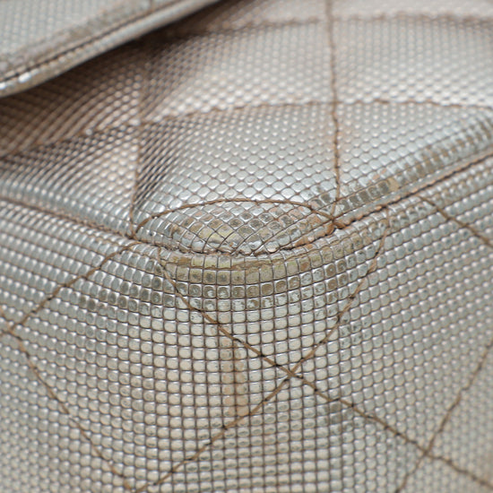 Chanel Metallic Pink Gold CC Quilted Pixel Effect Mini Rectangular Bag