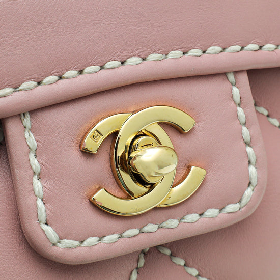 Chanel Pink CC Ultra Stitchs Flap Bag