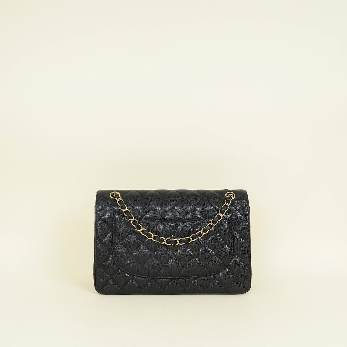 Chanel Black CC Classic Double Flap Jumbo Bag