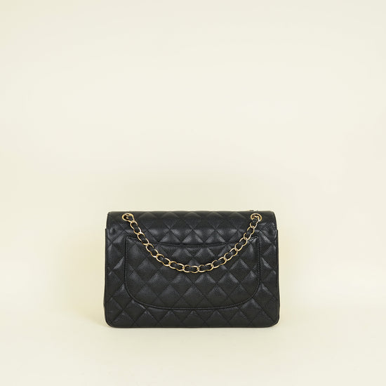 Chanel Black CC Classic Double Flap Jumbo Bag