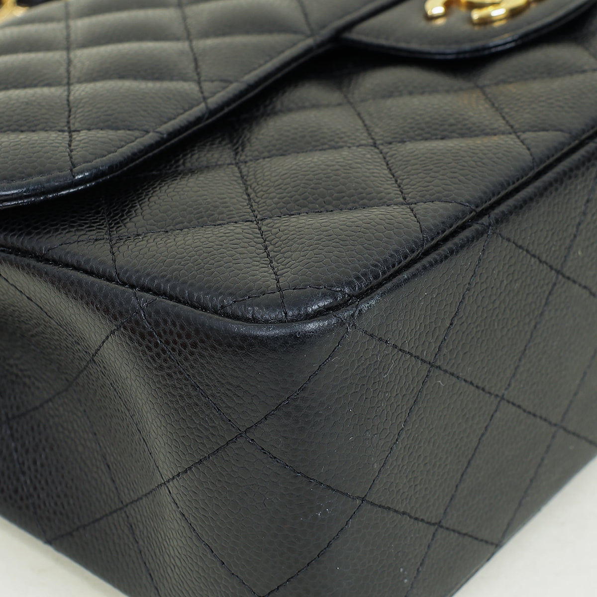 Chanel Black CC Classic Double Flap Jumbo Bag