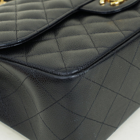 Chanel Black CC Classic Double Flap Jumbo Bag