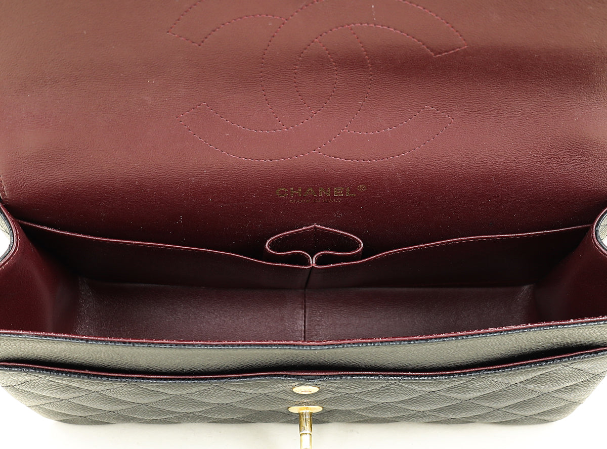 Chanel Black CC Classic Double Flap Jumbo Bag