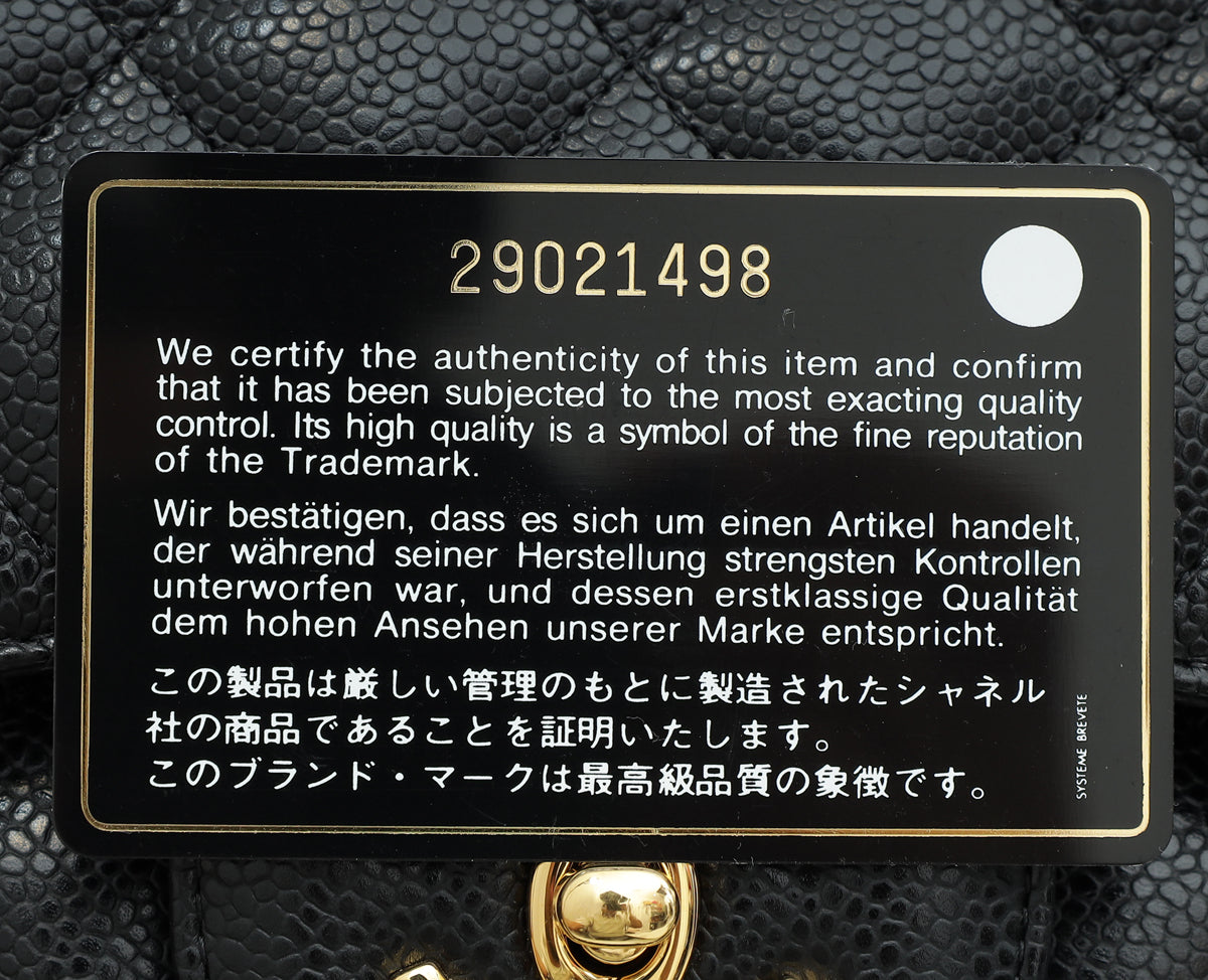 Chanel Black Classic Double Flap Jumbo Bag