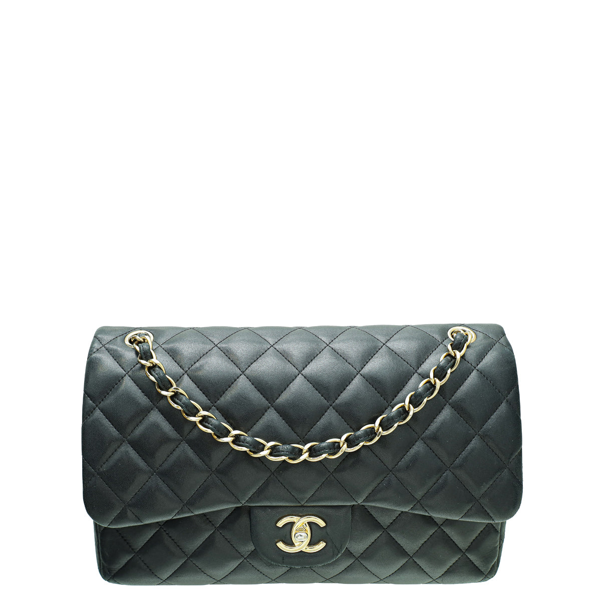 Chanel Black CC Classic Double Flap Jumbo Bag-Chanel-THE CLOSET