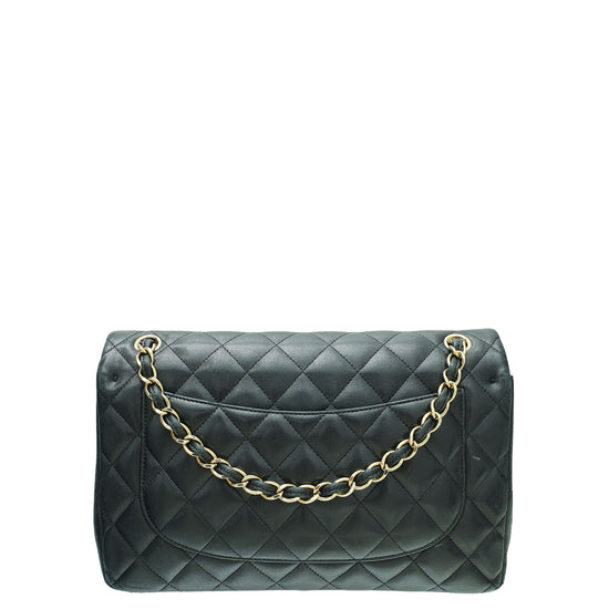 Chanel Yellow Classic Jumbo Double Flap Bag in Lambskin Leather