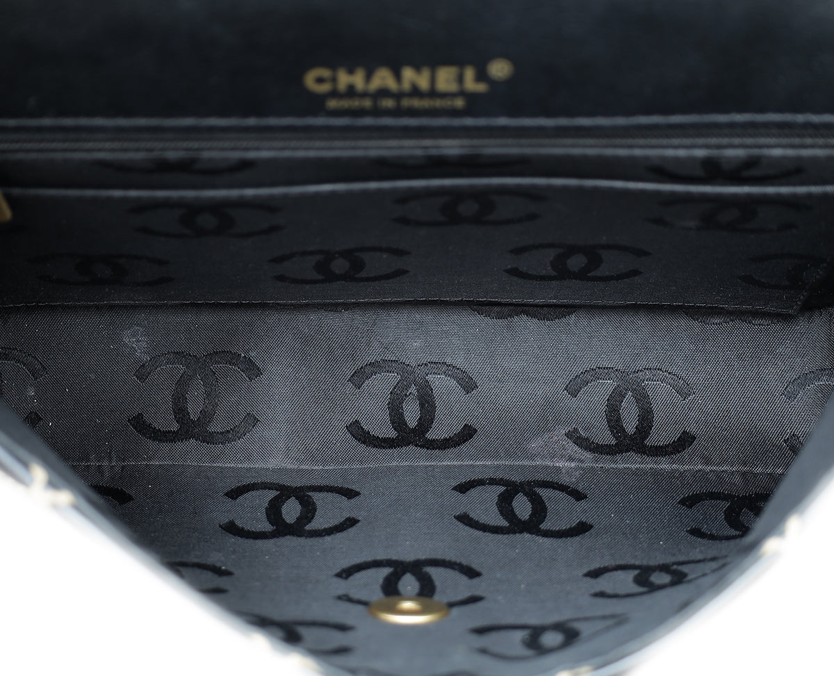 Chanel Black CC Wild Stitch Flap Medium Bag