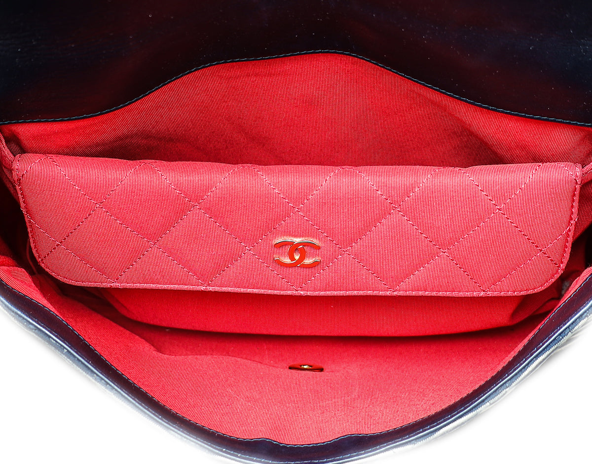 Chanel Bicolor CC Coco Sailor Jersey Flap Jumbo Bag