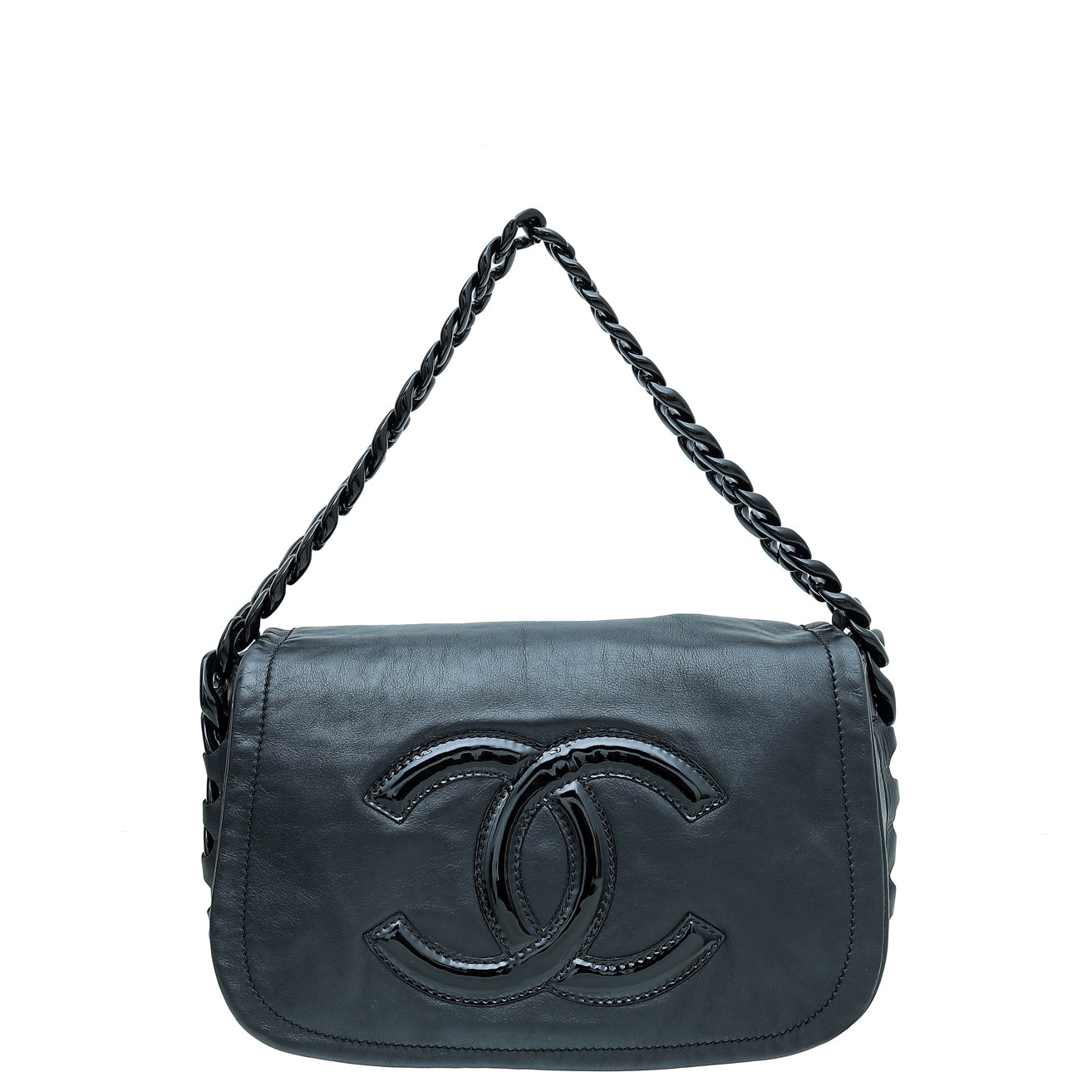 Chanel Silver CC Timeless Resin Modern Chain Flap Bag-Chanel-THE CLOSET