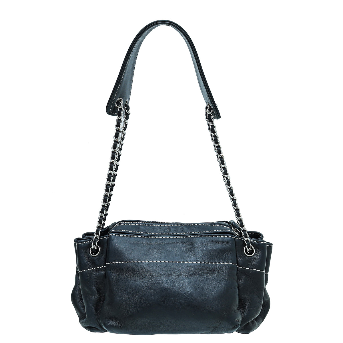 Chanel Black Logo Accordion Chain Mini Shoulder Bag-Chanel-THE CLOSET