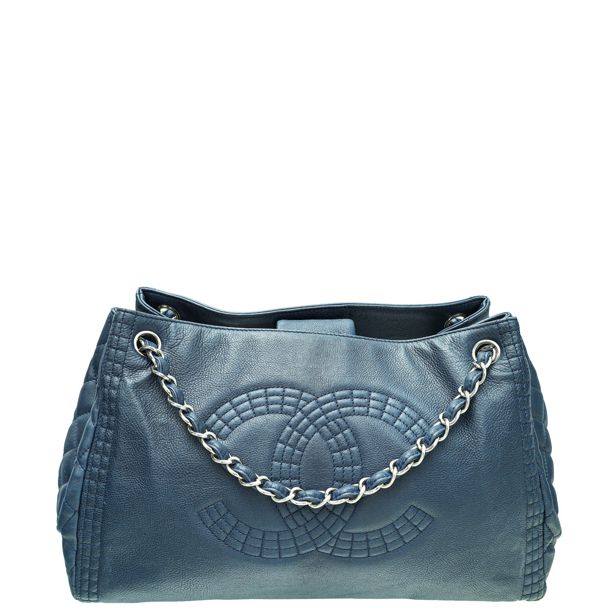 Chanel Navy CC Timeless Tote Bag-Chanel-THE CLOSET