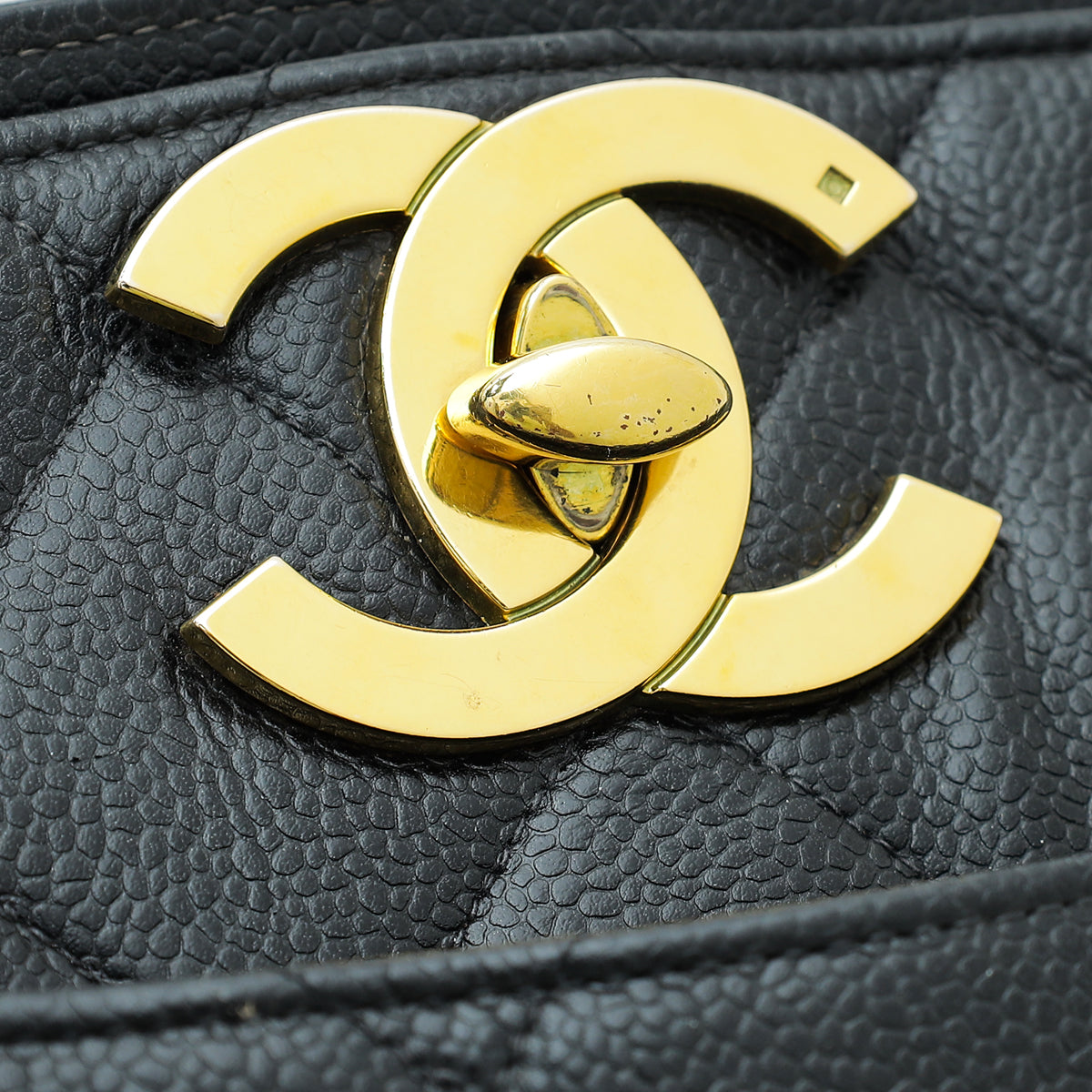 Chanel Black Vintage CC Shopping Tote Bag – The Closet