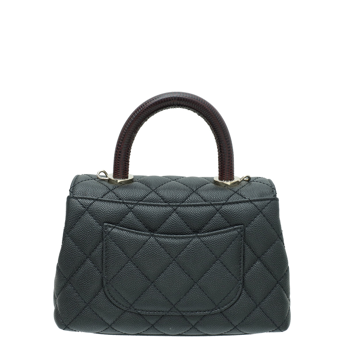 Chanel Black CC Coco Handle Lizard Handle Mini Bag-Chanel-THE CLOSET