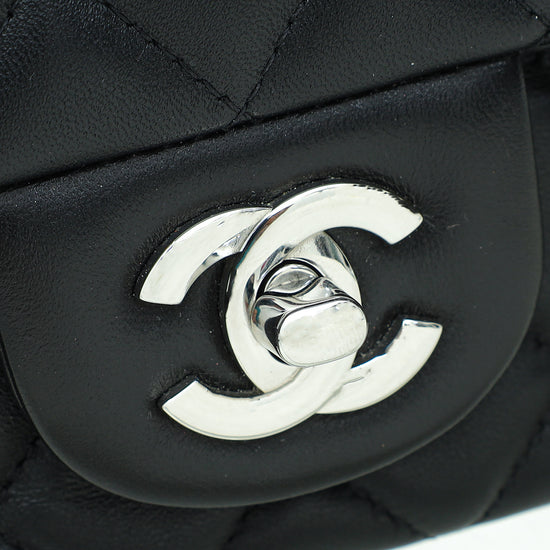 Chanel Black CC Classic Mini Rectangular Flap Bag