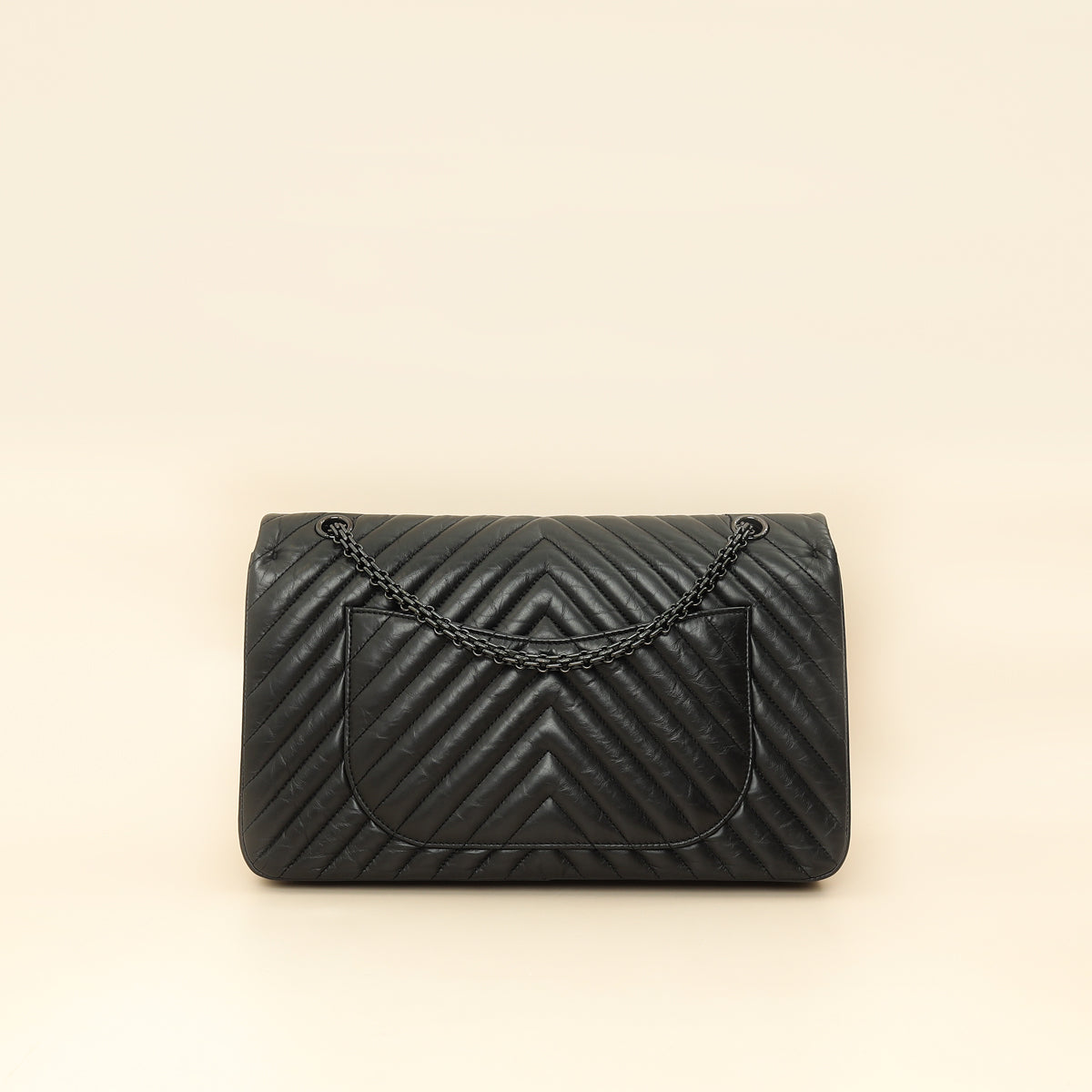 Chanel Black 2.55 Reissue Chevron Double Flap 227 Bag-Chanel-THE CLOSET
