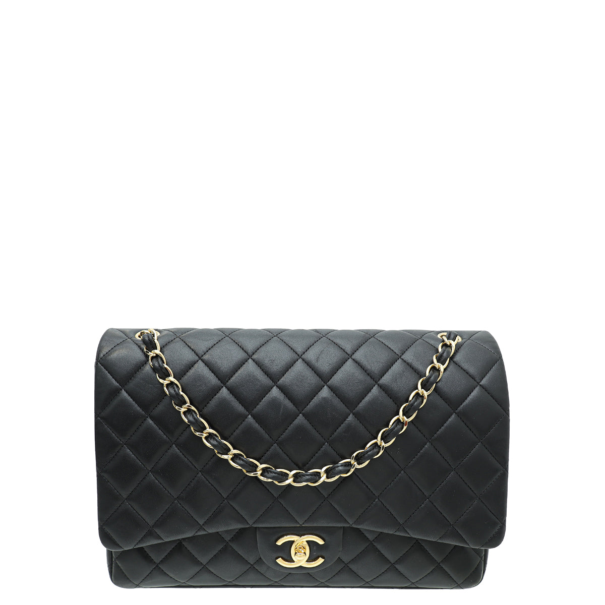 Chanel Black CC Classic Double Flap Maxi Bag-Chanel-THE CLOSET