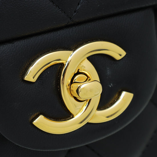 Chanel Black CC Classic Double Flap Maxi Bag