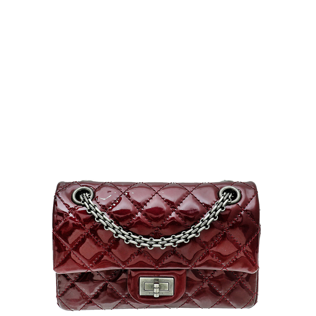 Chanel Burgundy Reissue 2.55 Double Flap 224 Bag-Chanel-THE CLOSET