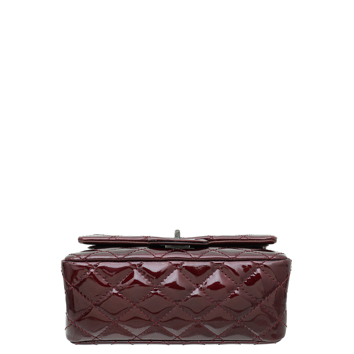 Chanel Burgundy Quilted Patent Leather Jumbo Classic Double Flap Bag Chanel