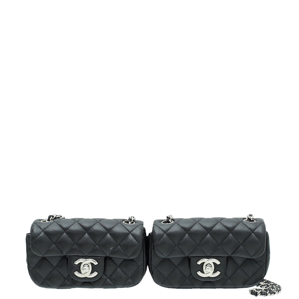Chanel Black CC Classic Mini Twin Bag – The Closet