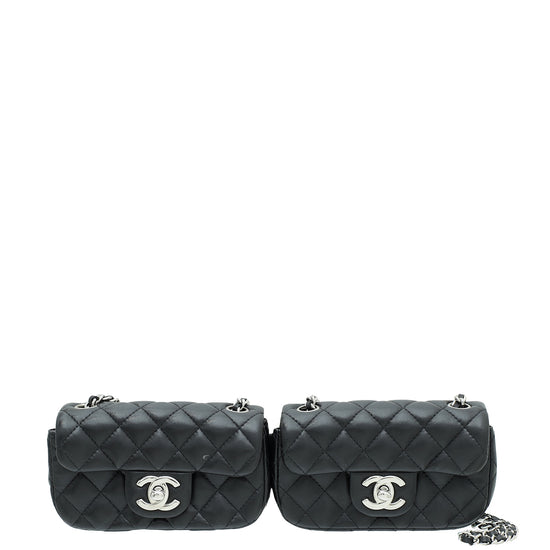 Chanel Black CC Classic Mini Twin Bag