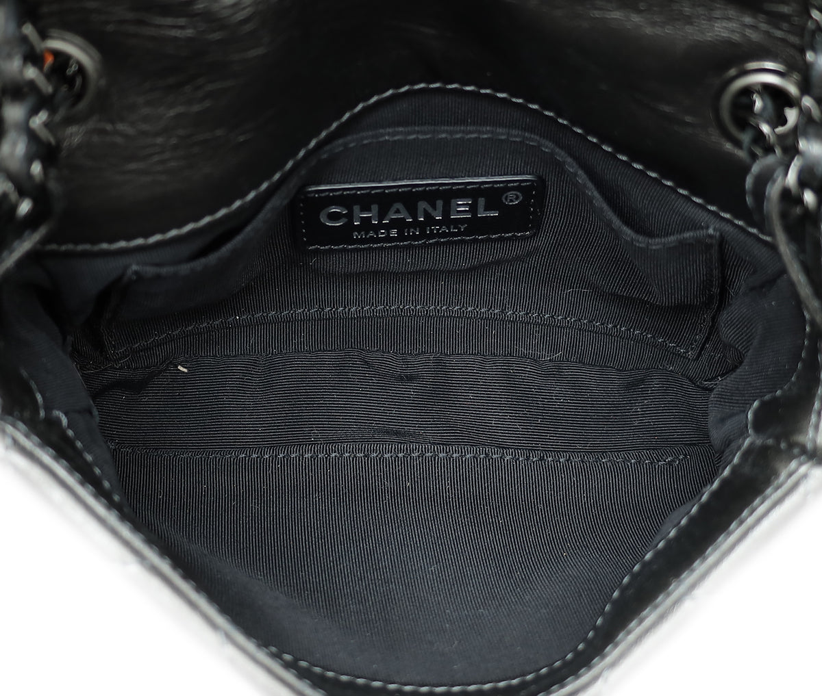 Chanel Dark Grey CC Chain Around Mini Crossbody Bag